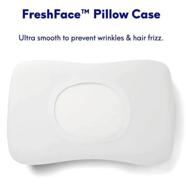 A pillow designed for side and back sleepers, featuring a contour that gently supports the head and neck
