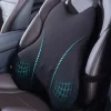 Car Lumbar Support Memory Foam Pillow | Ergonomic Car Backrest Cushion | Washable Pillowcase