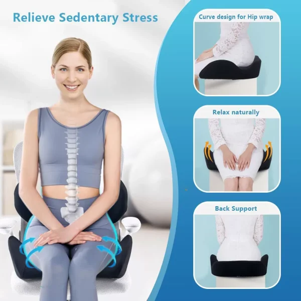 Memory Foam Lumbar Support Pillow, Seat Cushion, Lumbar Support Cushion, Seat Backrest, Office Chair Cushion, Car Seat Cushion, Home Use