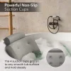 Spa bathtub pillows with non-slip suction cups for neck and back support