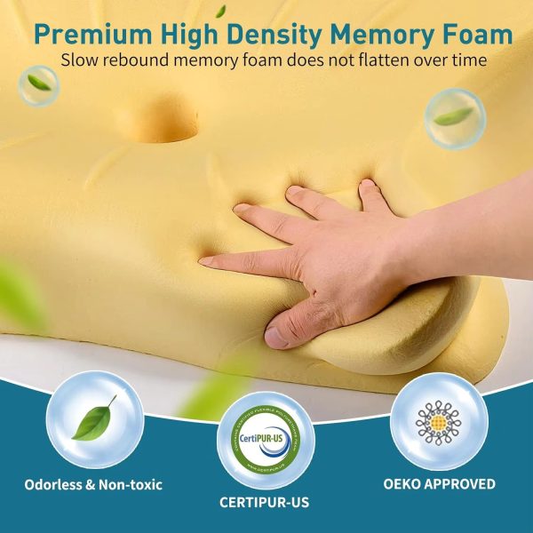 Space Memory Foam Slow-Rebound Zero-Pressure Spinal Support Pillow for Neck Support