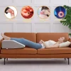 Angled Leg Pillow with Knee Support, Removable Pillowcase, Memory Foam Leg Pillow, Leg Elevation Pillow, Headboard Cushion, Backrest Pillow