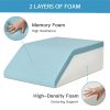 O1CN01eXVXmZ2I9LtUIEdOs_!!2816569243-0-cib Inclined Premium Memory Foam Knee Wedge Pillow for Leg Elevation and Better Sleep; Bedside Cushion with Removable Pillowcase
