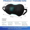 Ergonomic Memory Foam Lumbar Support with Adjustable Shoulder Straps for Cars and Offices, Black