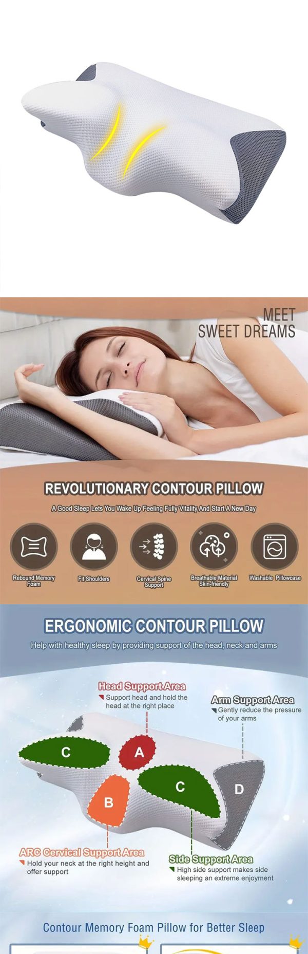 O1CN01f0hKq62I9LqX4qBtM_!!2816569243-0-cib New Cross-Border Product: Amazon Butterfly-Shaped Pillow, Neck Support Pillow, Memory Foam Pillow, Slow-Rebound Pillow, Hotel-Grade Zero-Pressure Pillow Insert, Neck Pillow