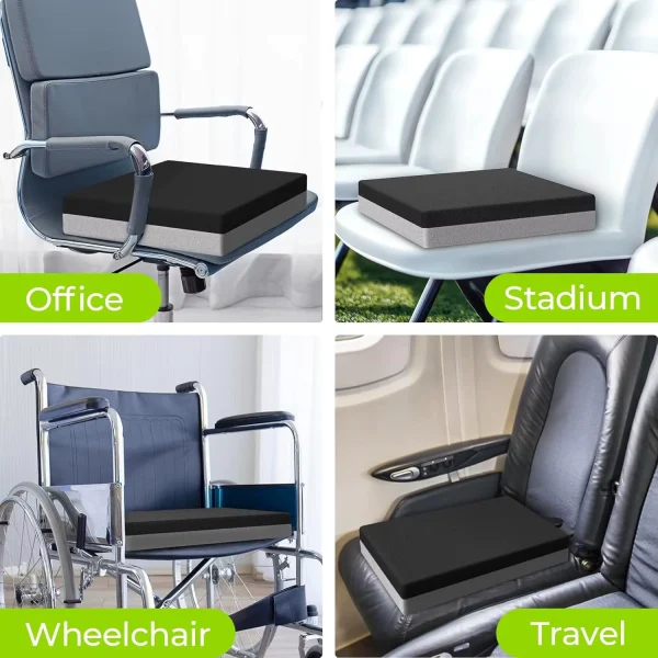 Seat cushions and wheelchair backrests made of memory foam improve comfort for the lower back and tailbone. Wholesale pillows
