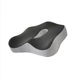 Ergonomic backrest cushion for chairs, wheelchairs, and memory foam car headrests—gray