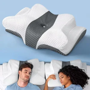 Extra-Large Memory Foam Pillow Insert for Neck Support, Slow-Rebound, Adjustable Height Cervical Pillow, Single-Person Home Use, Neck Support Pillow, Student Pillow Insert