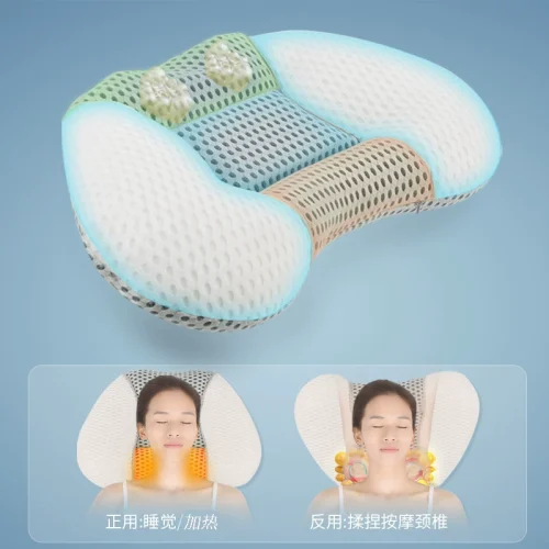 All-in-One Massage Pillow, Cervical Pillow, Neck Support Pillow, Heated Pillow, Cervical Spine Pillow, Adjustable Height Stretching Pillow, Pillow Insert