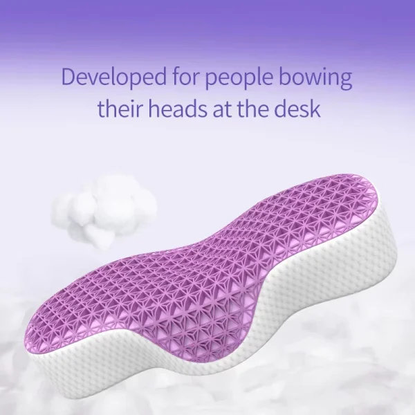 TPE Memory Foam Pillow - Neck Friend Purple TPE Pillow: Breathable and Soft, Designed for Adults