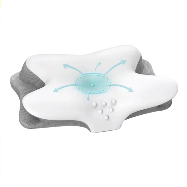 Memory Foam Neck Support Pillow: Ergonomic Orthopedic Support for the Neck and Back