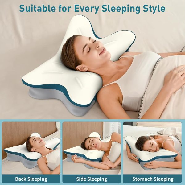 Space Memory Foam Slow-Rebound Zero-Pressure Spinal Support Pillow for Neck Support