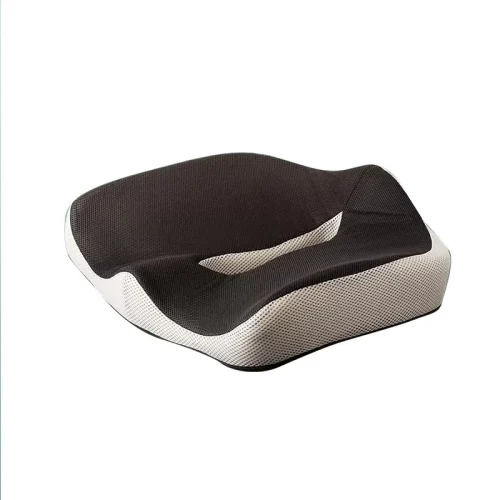 Ergonomic Memory Foam Car Seat Cushion for Wheelchairs with Tailbone Support and Anti-Slip Cover, Black