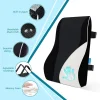 Cross-border wholesale memory foam slow-recovery automotive lumbar support ergonomic backrest for office chairs, cars, and wheelchairs