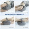 Side Pillow, Cooling Knee Pillow, Memory Foam Leg Pillow, Ergonomic Leg Pillow, Gray