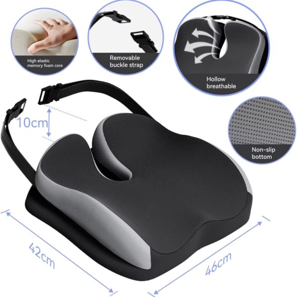 O1CN01lv2jq71s7MEZnpVNA_!!2220254235719-0-cib Office Chair Cushions, Wheelchair Cushions, Memory Foam Cushions for Prolonged Sitting, Computer Desk and Chair Cushions, Coccyx Cushions
