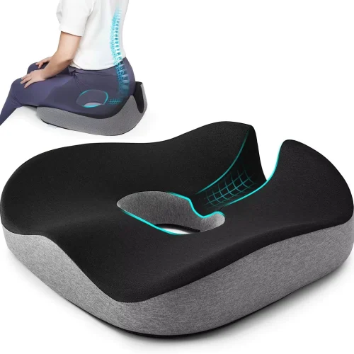 Concave Ring Cushion for Pelvic Pressure Relief, Car Seat Cushion, Hemorrhoid Pillow, Office Seat Cushion, Black, Wholesale