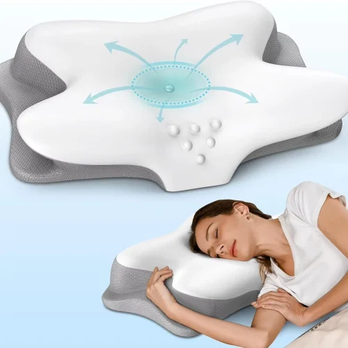 Memory Foam Neck Support Pillow: Ergonomic Orthopedic Support for the Neck and Back