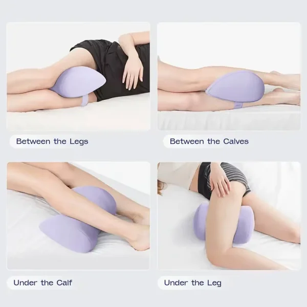 Non-sagging memory foam leg pillow designed for side and back sleepers to relieve pressure on the hips, knees, and joints wholesale