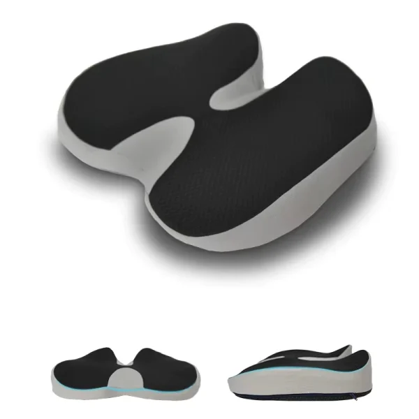Memory Foam Seat Cushion: Non-Slip Memory Foam Cushion for Coccyx Comfort – Car Seat Cushion