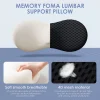 Memory foam breathable car headrest, lumbar support, office cushion, chair cushion, seat cushion, car lumbar cushion, pillow, cross-border