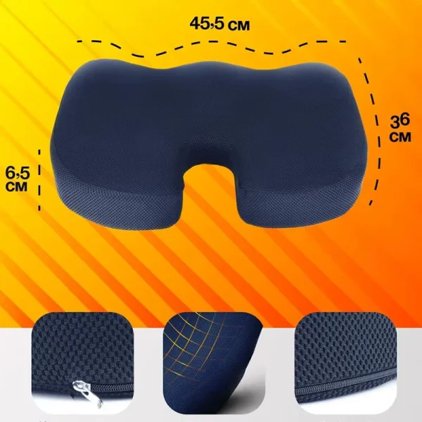 Memory Foam Seat Cushion: Designed to Prevent Hemorrhoids—Ideal for Office Chairs and Car Seats