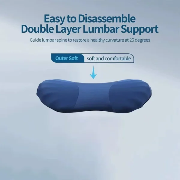 Lumbar Pillow: Ergonomic Back Support for Bed, the Ultimate Sleeping Aid, Lumbar Support Cushion for Lumbar Disc Protrusion, Ideal for Sleep