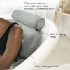 Spa bathtub pillows with non-slip suction cups for neck and back support