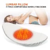 Electric massage and heating lumbar support pillow for use in bed, with stretching function