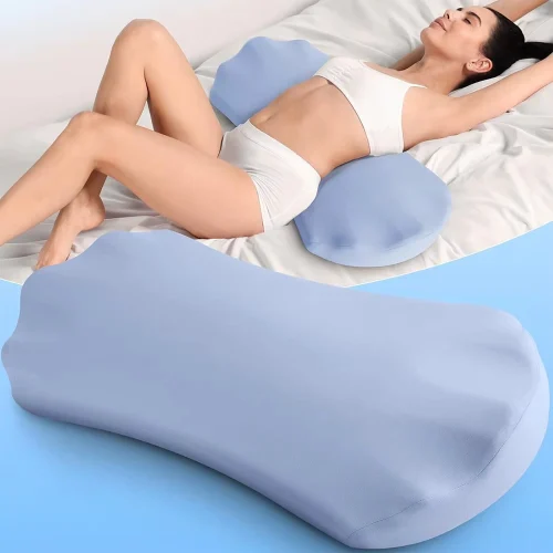 Lumbar Pillow: Relief for Lower Back Pain, Wedge-Shaped Cushion, Memory Foam, Lumbar Support, Ergonomic Design