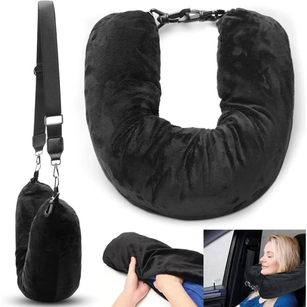 O1CN01rhZOde2I9LtoTa2ym_!!2816569243-0-cib.jpg_ New Cross-Border Travel Pillow: Fillable with Clothing or Luggage, Soft Plush Filling, Multifunctional U-Shaped Pillow with Pillowcase