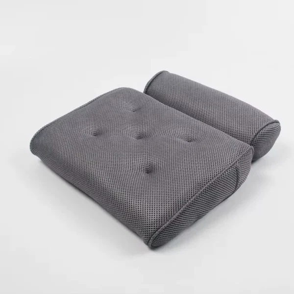 Spa bathtub pillows with non-slip suction cups for neck and back support