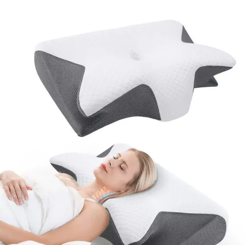 Amazon Best-Seller: Butterfly-Shaped Pillow, Neck Support Pillow, Memory Foam Pillow, Slow-Rebound Pillow, Hotel-Quality Zero-Pressure Pillow Core, Cervical Spine Pillow