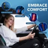 Car Lumbar Support Memory Foam Pillow | Ergonomic Car Backrest Cushion | Washable Pillowcase