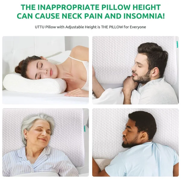 Manufacturer's Space Memory Foam Wave Pillow, Slow Rebound, Adult Pillow, Wave-Shaped Pillow, Cervical Support Pillow, Single Size
