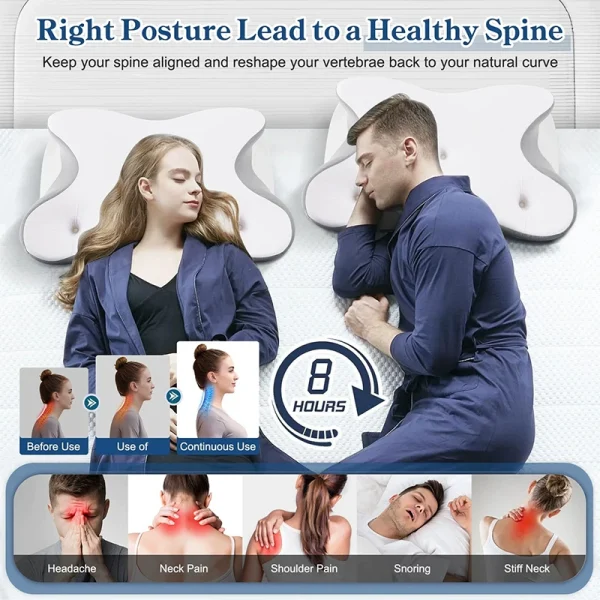 O1CN01uNqJRJ2I9Lxr3VDMi_!!2816569243-0-cib.jpg_ Non-sagging, zero-pressure memory foam butterfly-shaped neck support pillow for better sleep; slow-rebound, side-sleeping pressure relief, neck support, medium-high butterfly design