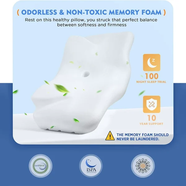 O1CN01ub3g792I9LpJlEbDx_!!2816569243-0-cib.jpg_ Memory Foam Pillow: Stays Firm Even When Slept On, Supports the Neck, Class A Sleep Pillow, All-in-One Pillow, Butterfly-Shaped Pillow, Breathable Cervical Pillow