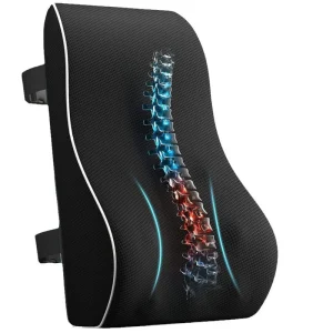 Stylish and Comfortable Office Chair with Lumbar Support Pillow, Car Back Cushion, Adjustable Shoulder Straps, and Ergonomic Seat Cushion