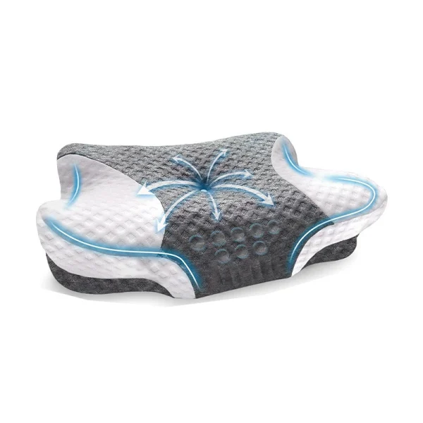 O1CN01xY2XHy2I9LtqbZR3T_!!2816569243-0-cib.jpg_ Memory Foam Cervical Pillow (Low Profile), Butterfly-Shaped Adult Pillow Insert, Adjustable Orthopedic Pillow, Breathable Sleep Pillow Cover