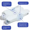 Butterfly-shaped Memory Foam Pillow, Solid Slow-Rebound Neck and Shoulder Wedge Pillow, Neck Support, White, Honeysuckle, Polyester-Cotton Blend, Concave Design
