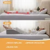 Angled Leg Pillow with Knee Support, Removable Pillowcase, Memory Foam Leg Pillow, Leg Elevation Pillow, Headboard Cushion, Backrest Pillow