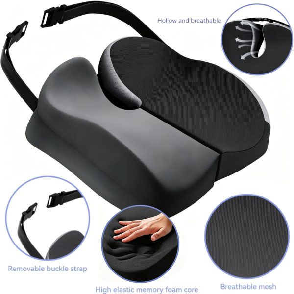 d772d256fa13e4d8bd33d8f738f417a7 Office Chair Cushions, Wheelchair Cushions, Memory Foam Cushions for Prolonged Sitting, Computer Desk and Chair Cushions, Coccyx Cushions