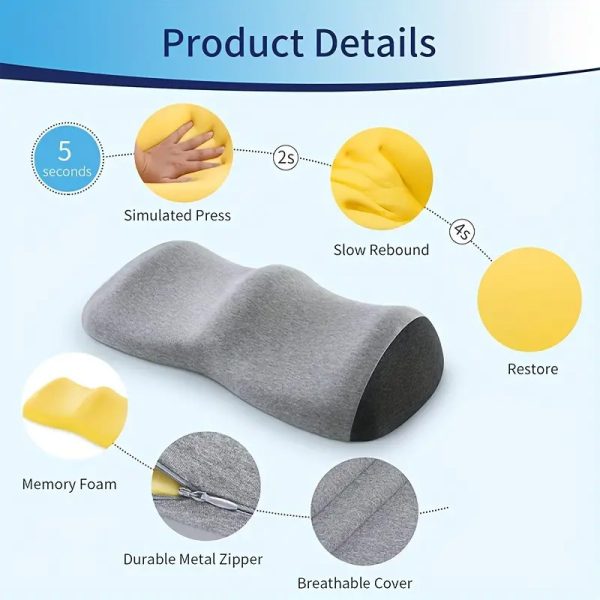 主图01 Leg Pillow, Leg Rest, Two-Tone Memory Foam Pillow, Pregnancy Leg Elevator, Bed Leg Rest, Knee Pillow, Sleeping Leg Pillow