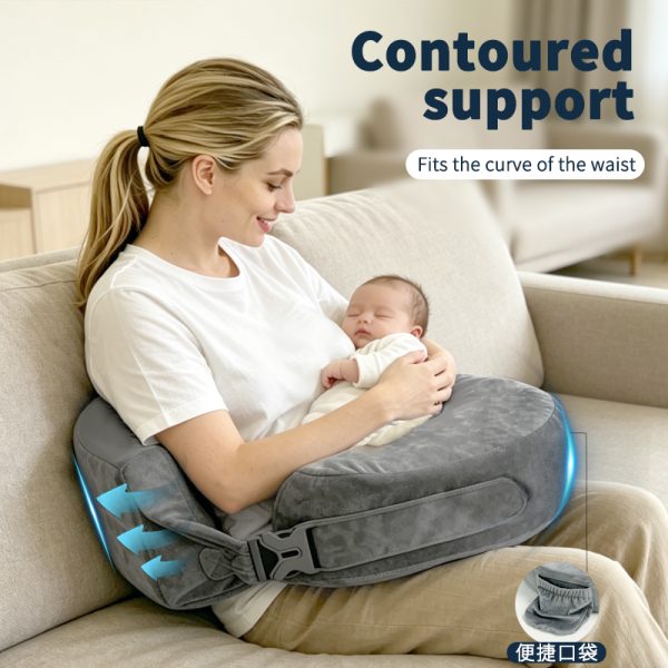 Nursing Pillow, Side-Feeding Pillow, Multi-Purpose Pillow, Lumbar Support Pillow, Slanted Pillow, Baby Sit-Up Pillow