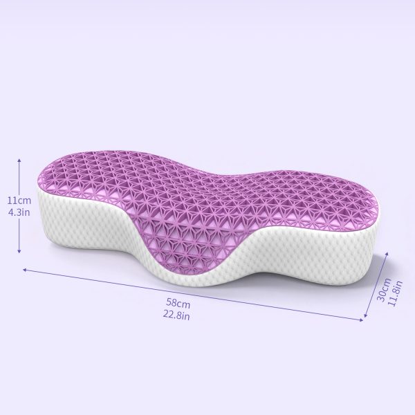 画板 8 TPE Memory Foam Pillow - Neck Friend Purple TPE Pillow: Breathable and Soft, Designed for Adults
