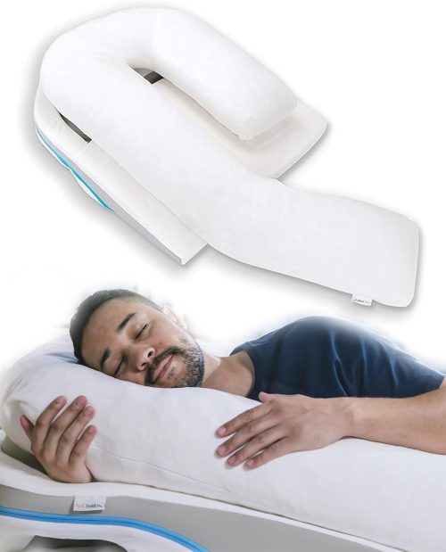 Cross-border Slow-Rebound Memory Foam Side-Sleeping Pillow, Contoured Pillow, Stretch Pillow for Home Use, Adult Pressure-Relief Neck Support Pillow