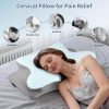 02 Zero-Pressure Memory Foam Pillow: Deep Sleep Neck Support Pillow, Designed for Side Sleepers, Pressure-Relieving and Sleep-Promoting Butterfly-Shaped Pillow