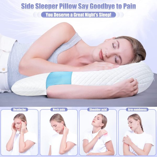 03 Memory Foam Slow-Rebound Pillow: Non-Sagging Core, Beauty Pillow, Cervical Spine Support, Side-Sleeping Pillow, Zoned Pillow, Sleep Aid