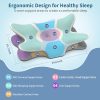 03 Slow-Rebound Memory Foam Butterfly Pillow: Neck Support, Breathable, and Comfortable for the Cervical Spine—Adult Home Use, Adjustable Height for Sleeping