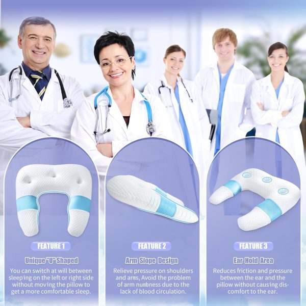 04 Memory Foam Slow-Rebound Pillow: Non-Sagging Core, Beauty Pillow, Cervical Spine Support, Side-Sleeping Pillow, Zoned Pillow, Sleep Aid